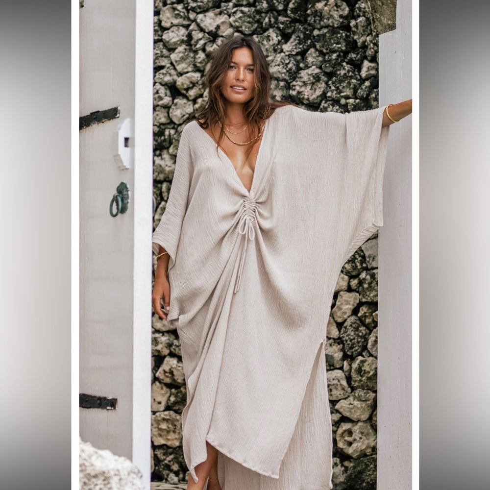 Myrah Penaloza Cotton/linen Virgo Kaftan